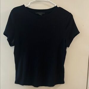 Tahari Woman Black Short Sleeve Tee